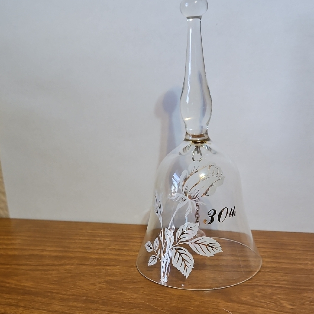 West Virginia Glass Co. Crystal 30th Annivesary Bell